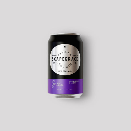 Scapegrace Gin, Soda, Boysenberry & Lemon 10pk (BB 08/07/25)